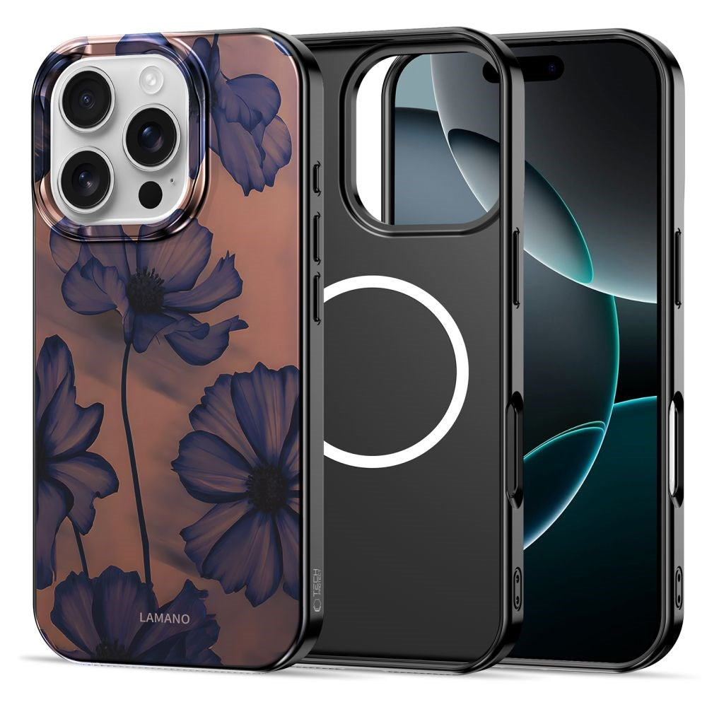 iPhone 16 Pro Max Tech-Protect Lamano Deksel - MagSafe Kompatibel - Velvet Night