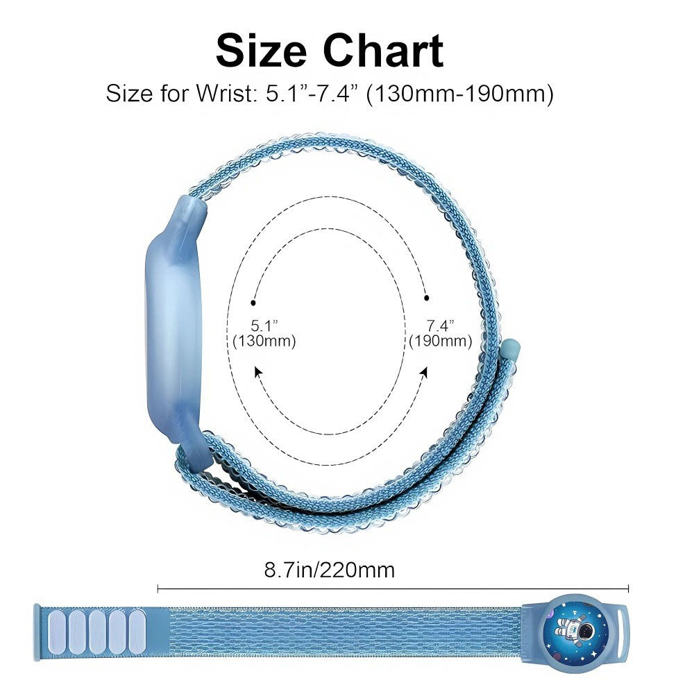 Tech-Protect Nylon - Apple Airtag-stropp for Barn - Rosa / Enhjørning