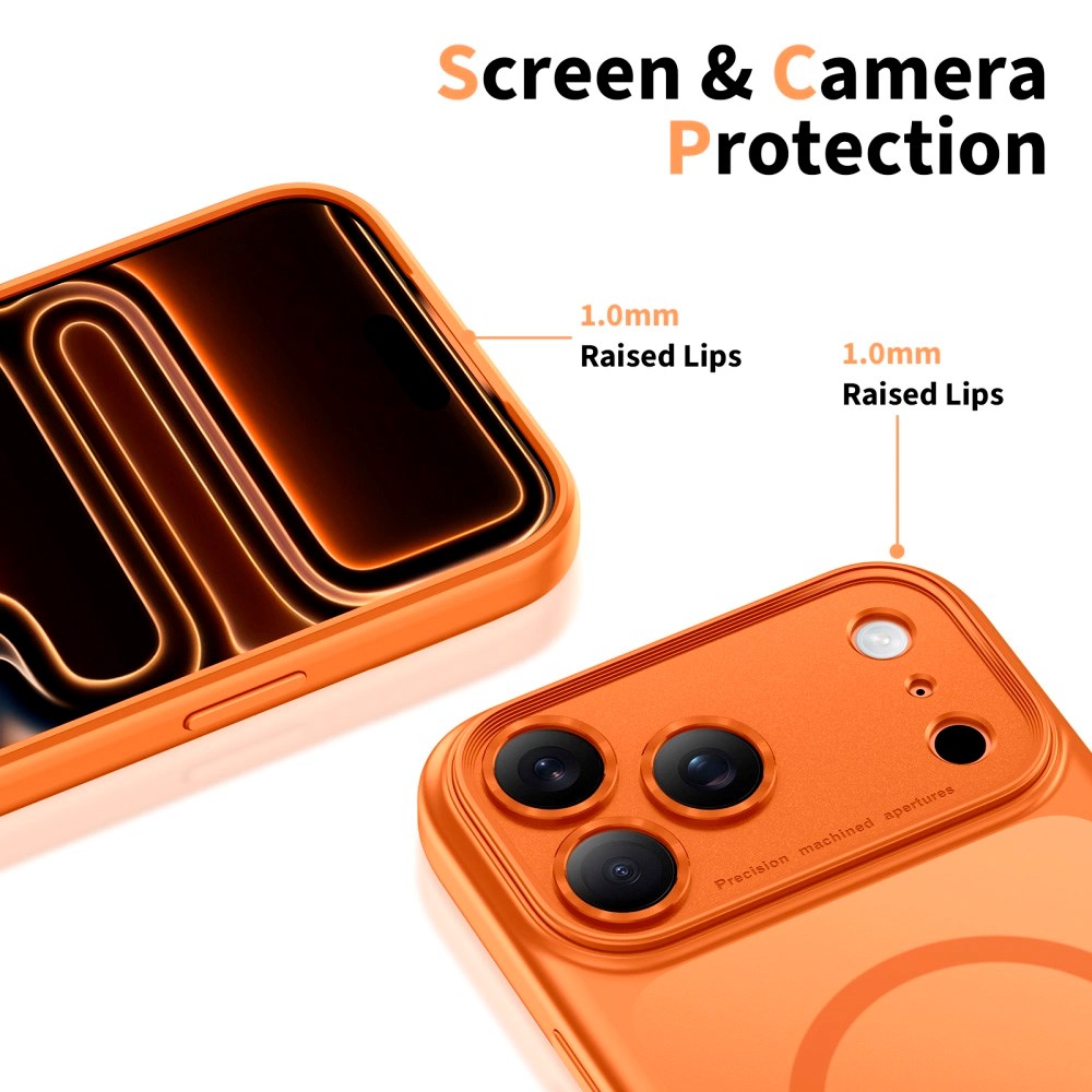 iPhone 17 Pro Tech-Protect Magpeak Deksel - MagSafe Kompatibel - Matte Cosmic Orange