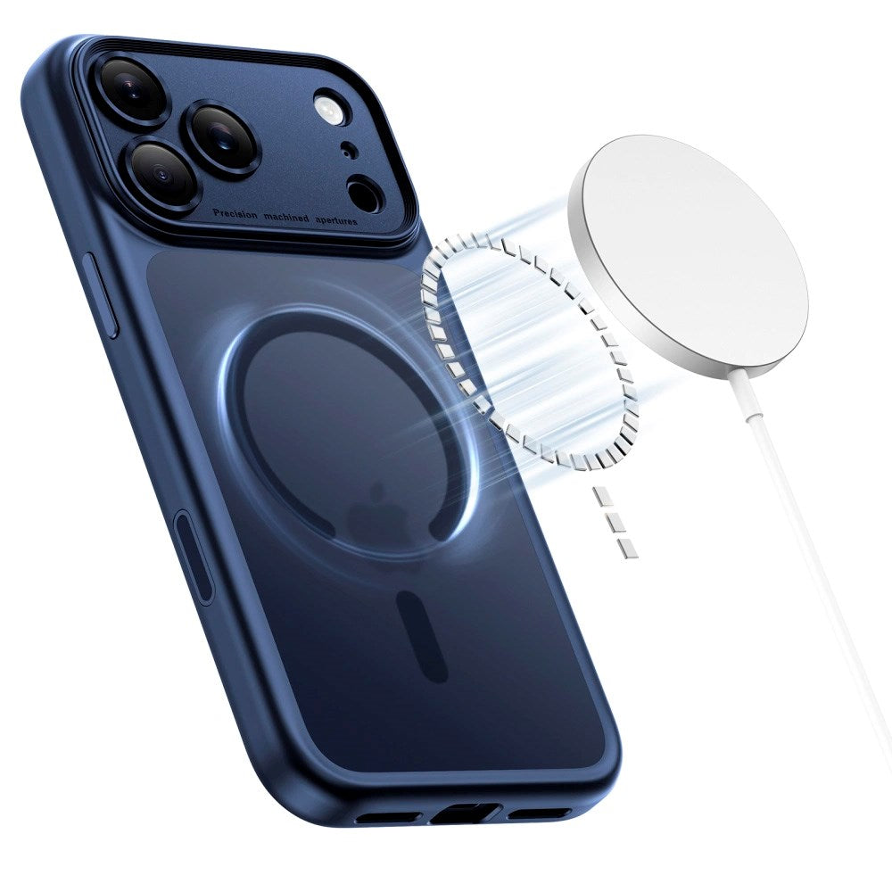 iPhone 17 Pro Max Tech-Protect Magpeak Deksel - MagSafe Kompatibel - Matte Deep Blue