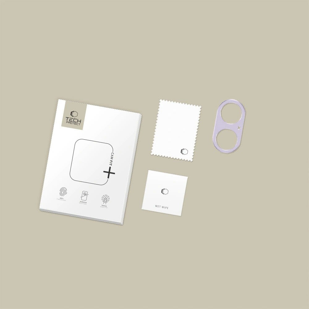 iPhone 17 Tech-Protect CamAlloy Fit+ Kameralinsebeskyttelsesdeksel - Lilla
