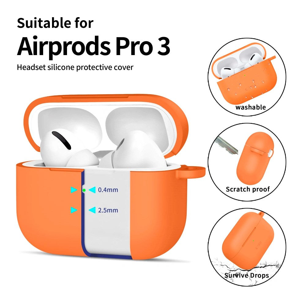 Apple AirPods Pro (3. gen.) Tech-Protect Silicone Hook Deksel - Oransje