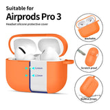 Apple AirPods Pro (3. gen.) Tech-Protect Silicone Hook Deksel - Oransje