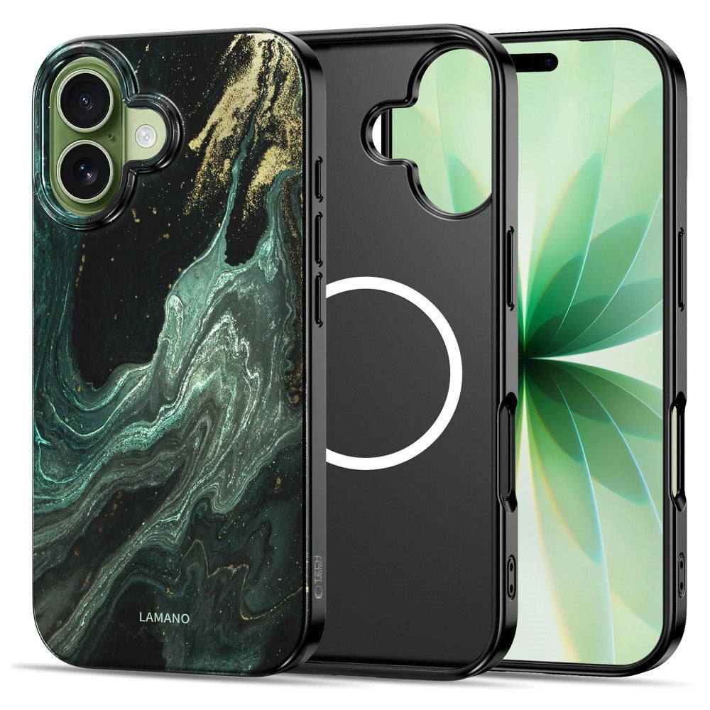 iPhone 17 Tech-Protect Lamano Deksel - MagSafe Kompatibel - Verde Aura