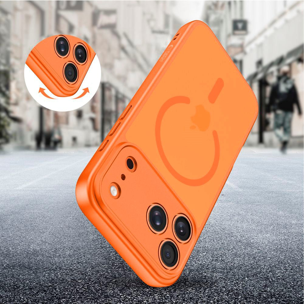 iPhone 17 Pro Max Tech-Protect BasicMag Hybrid Deksel - MagSafe Kompatibel - Matt Oransje