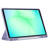 Samsung Galaxy Tab A11 / A9 Tech-Protect SC Pen Hybrid Flip Deksel m. Stylus Holder - Lilla Marble/ Gjennomsiktig