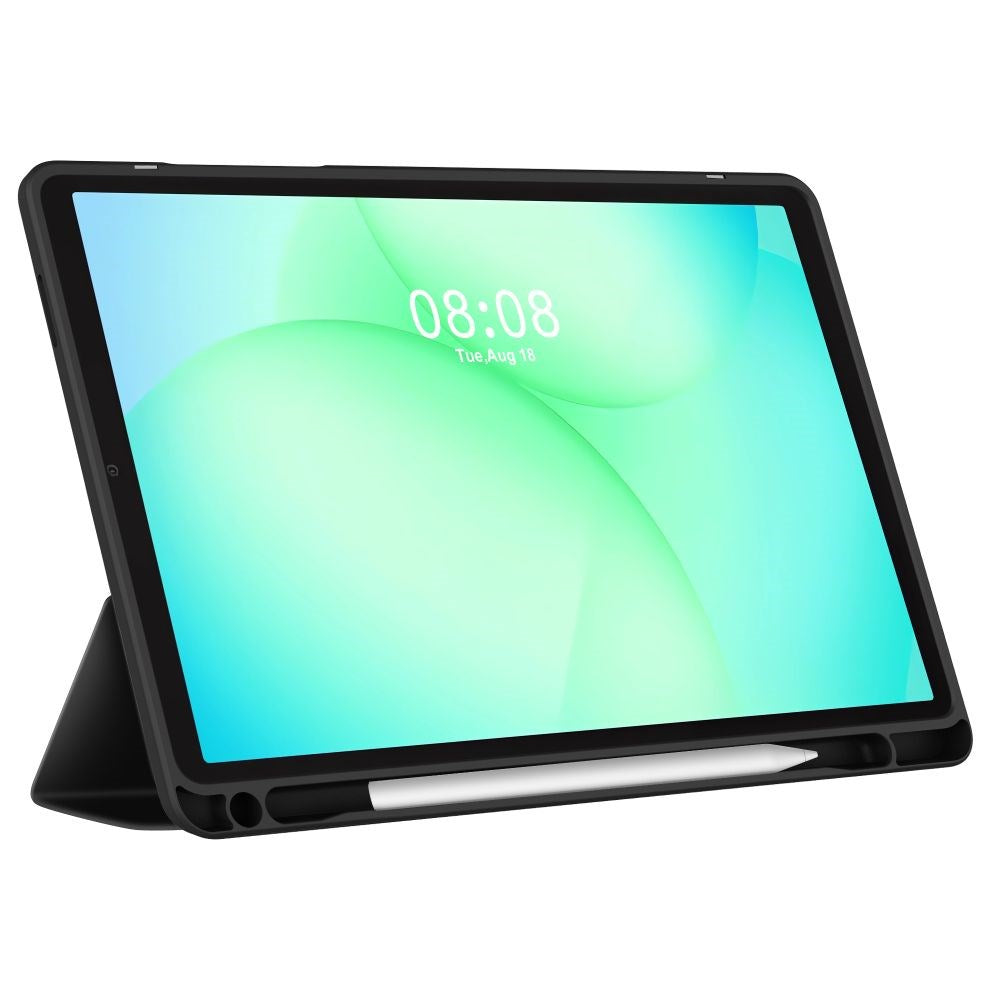 Samsung Galaxy Tab A11+ (Plus) / A9+ (Plus) Tech-Protect SC Pen Hybrid Flip Deksel m. Stylus Holder - Svart / Gjennomsiktig