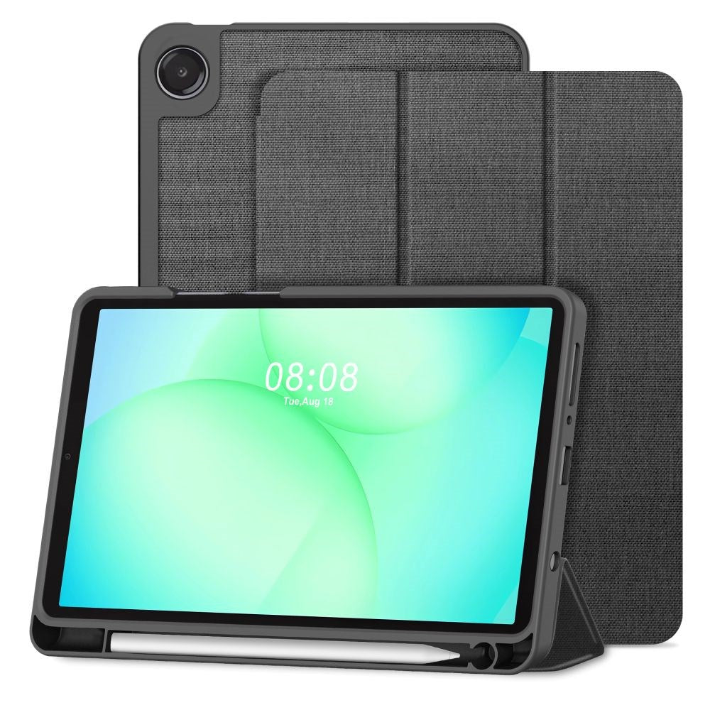 Samsung Galaxy Tab A11 / A9 Tech-Protect SC Pen Canvas Flip Deksel m. Stylus Holder - Grå