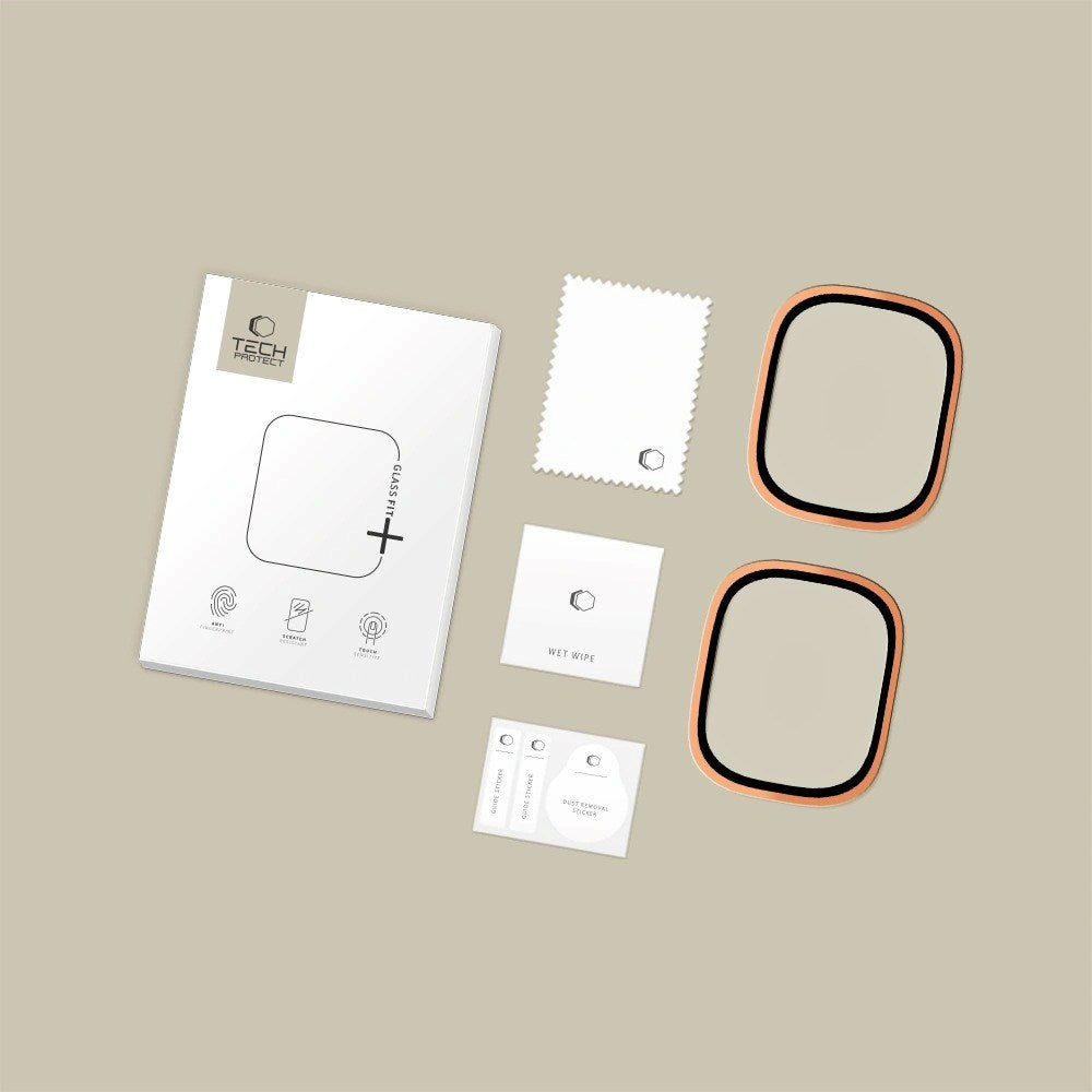 Apple Watch Ultra 3 / 2 / 1 (49 mm) Tech-Protect Beskyttelsesglass – 2 stk. - Cosmic Orange