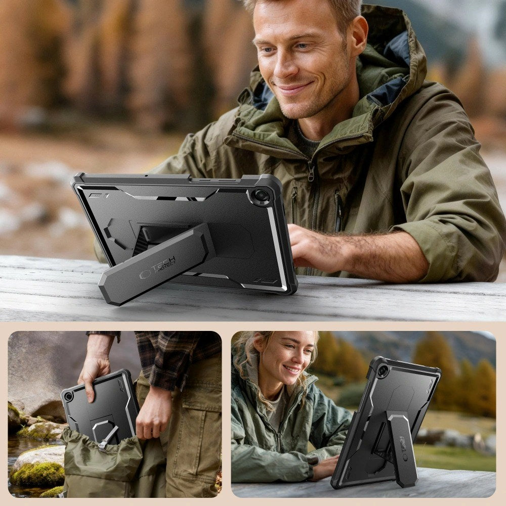 Samsung Galaxy Tab A11+ (Plus) / A9+ (Plus) Tech-Protect Kevlar Pro Deksel med Innebygd Skjermbeskytter - Svart
