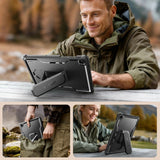 Samsung Galaxy Tab A11+ (Plus) / A9+ (Plus) Tech-Protect Kevlar Pro Deksel med Innebygd Skjermbeskytter - Svart