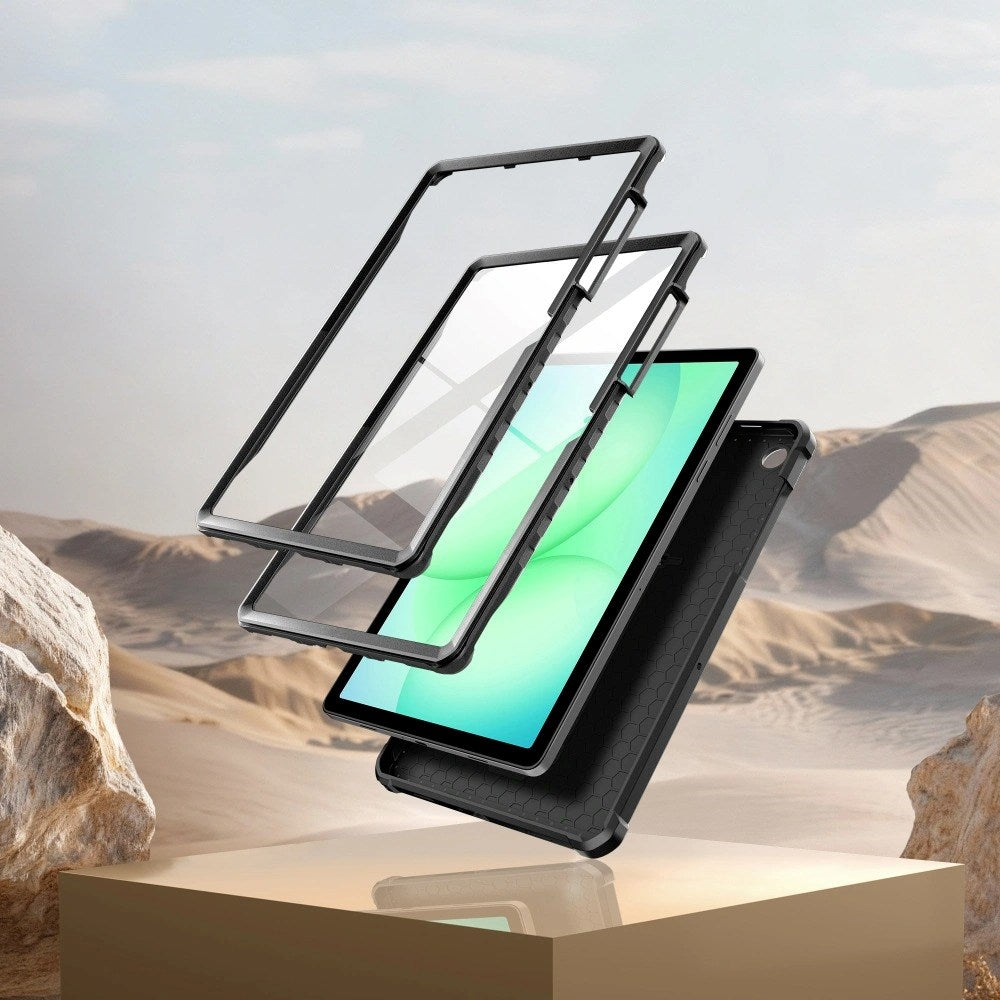 Samsung Galaxy Tab A11+ (Plus) / A9+ (Plus) Tech-Protect Kevlar Pro Deksel med Innebygd Skjermbeskytter - Svart