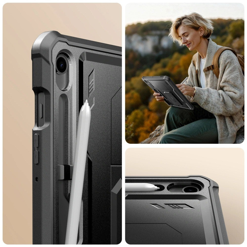 Samsung Galaxy Tab S10 Lite / S10 FE / S9 Tech-Protect Kevlar Pro Deksel med Innebygd Skjermbeskytter - Svart