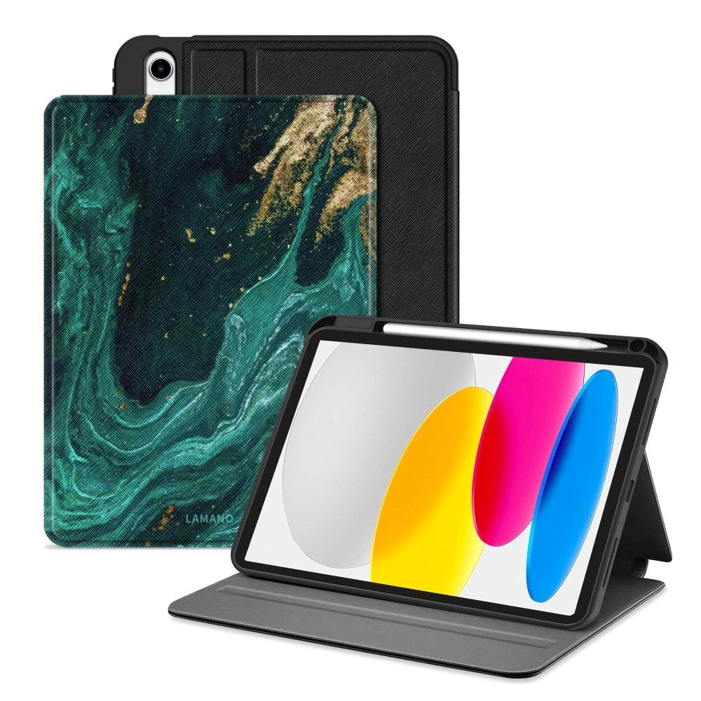iPad 10.9" (2024 / 2022) / 11" (2025) Tech-Protect Lamano Flip Deksel - Verde Aura