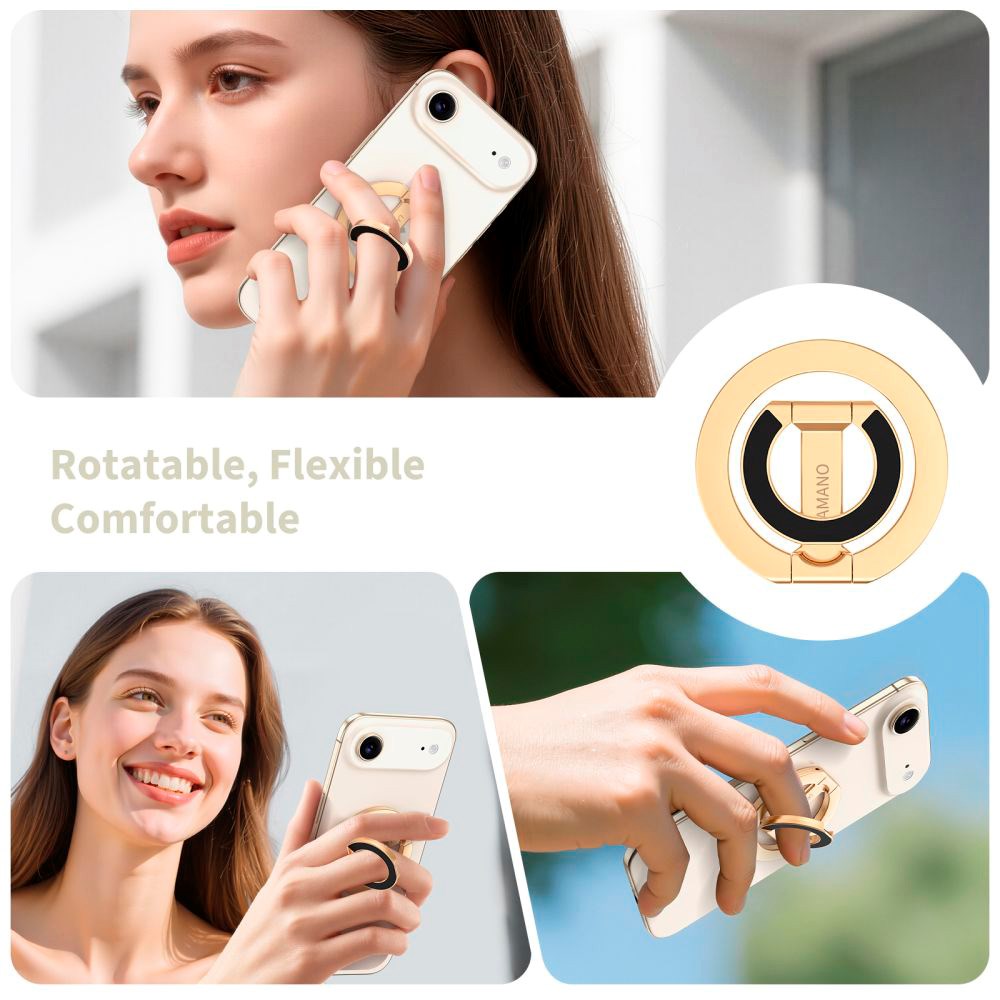 Tech-Protect Lamano Magnetisk Ringholder til Mobil – MagSafe Kompatibel – Gull