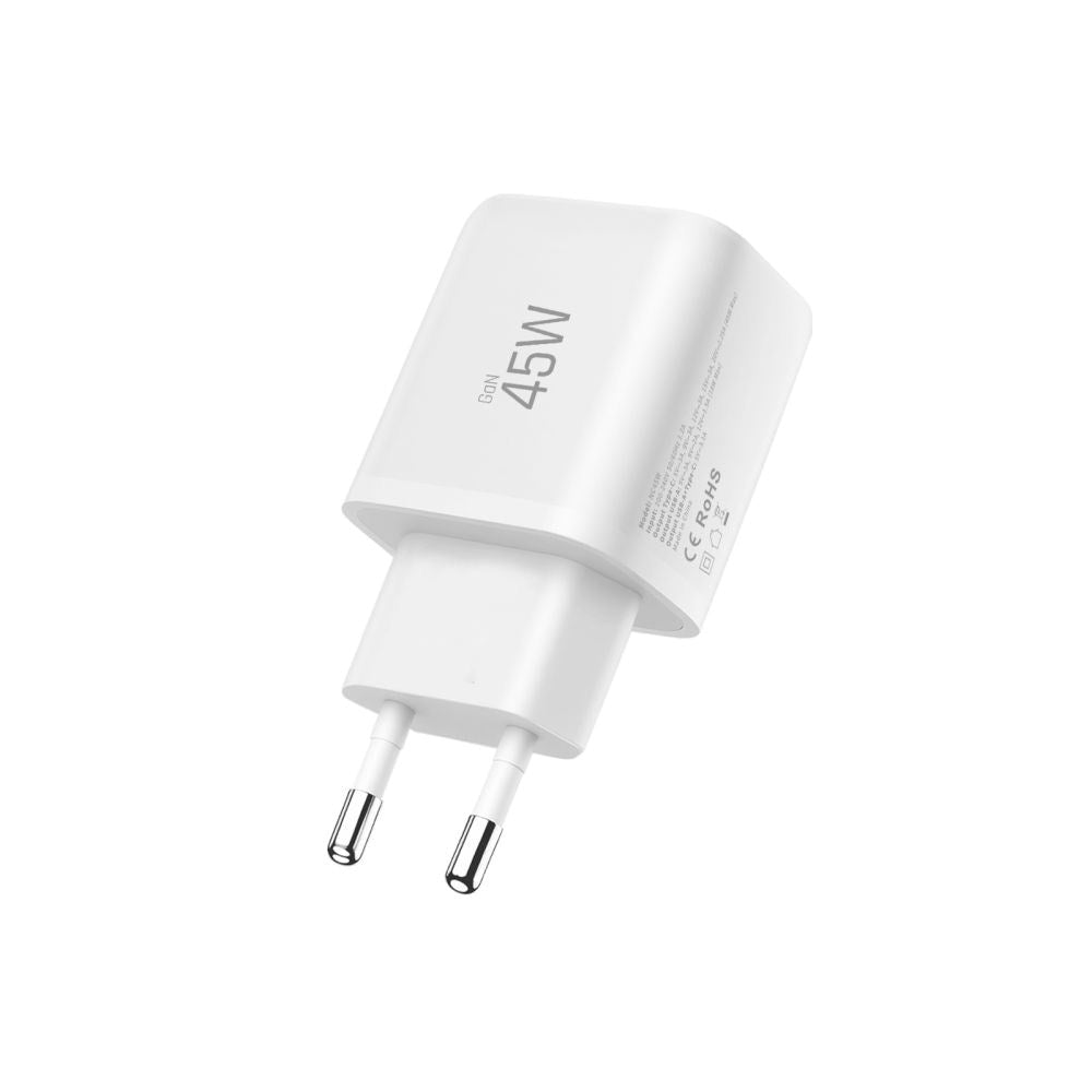 Tech-Protect 45W Vegglader m. 1 x USB-C & 1 x USB-A - Hvit