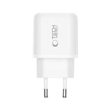 Tech-Protect 45W Vegglader m. Lightning Kabel - 1 x USB-C & 1 x USB-A - Hvit