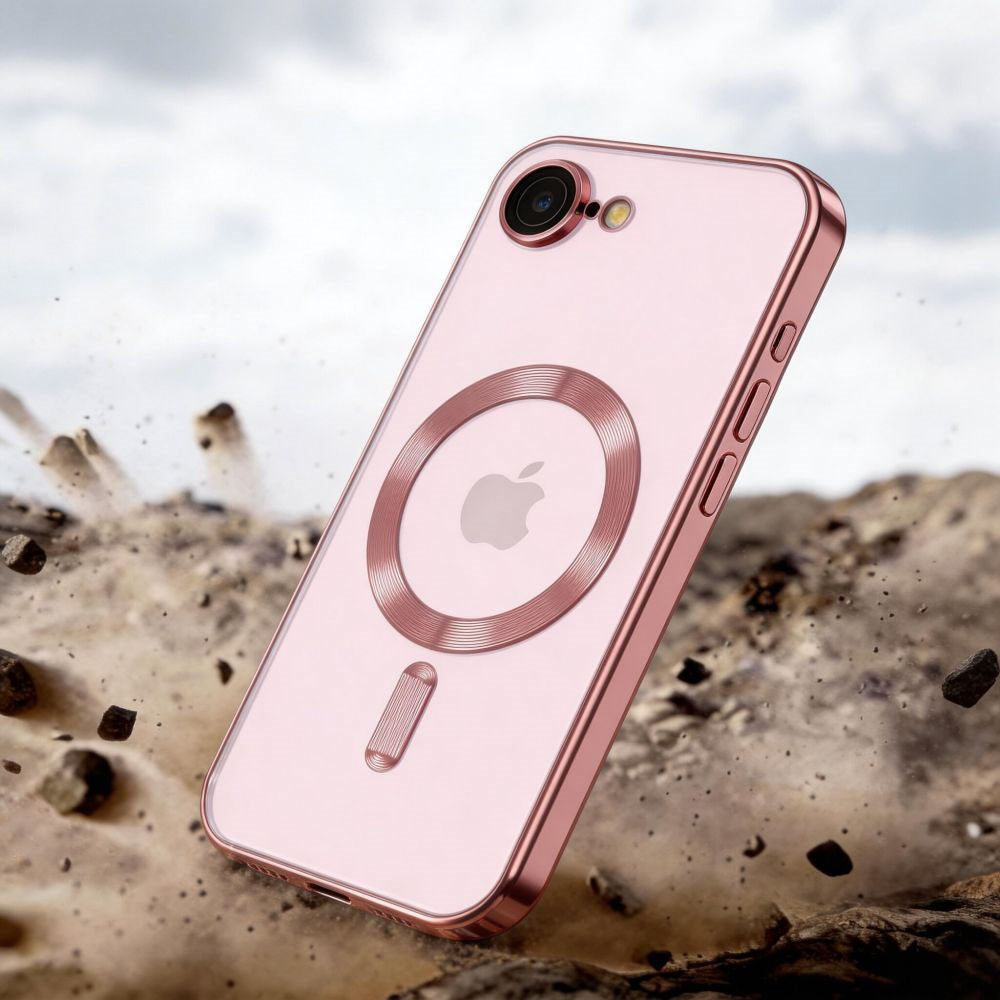 iPhone 17e / 16e Tech-Protect MagFlex Deksel - MagSafe Kompatibel - Gjennomsiktig / Rose Gold