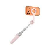 Tech-Protect L10S Bluetooth Tripod Selfie Stick – MagSafe Kompatibel – Rosa / Sølv