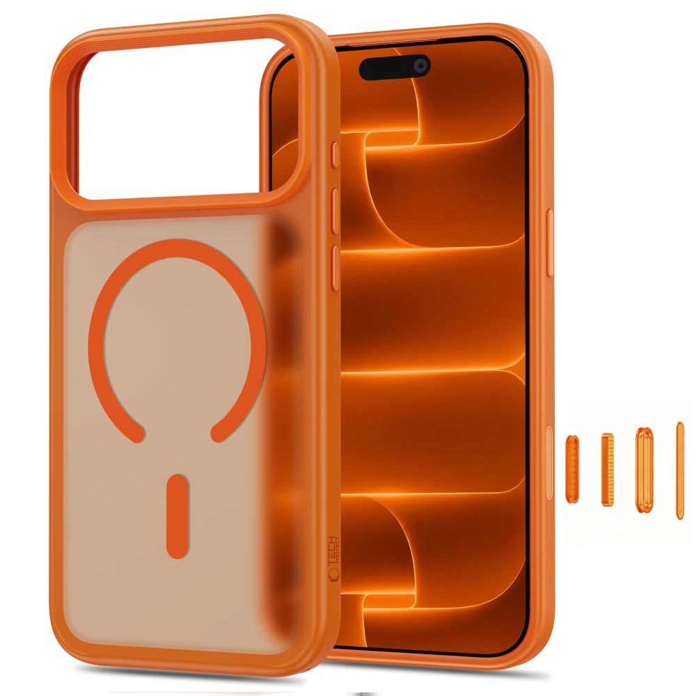 iPhone 18 Pro Max / 17 Pro Max Tech-Protect MagMat Deksel - MagSafe Kompatibel - Matt Oransje
