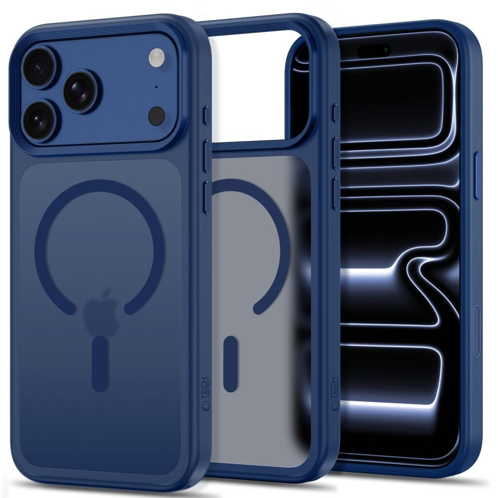iPhone 18 Pro / 17 Pro Tech-Protect MagMat Deksel - MagSafe Kompatibel - Matt Mørkeblå