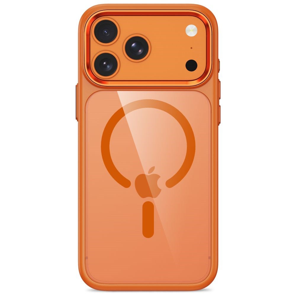iPhone 18 Pro / 17 Pro Tech-Protect MagMat Deksel - MagSafe Kompatibel - Gjennomsiktig / Oransje
