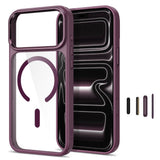 iPhone 18 Pro Max / 17 Pro Max Tech-Protect MagMat Deksel - MagSafe Kompatibel - Gjennomsiktig / Rød