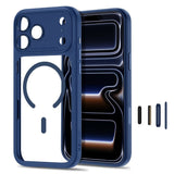 iPhone 18 Pro Max / 17 Pro Max Tech-Protect MagPeak Deksel - MagSafe Kompatibel - Mørkeblå / Gjennomsiktig