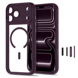 iPhone 18 Pro / 17 Pro Tech-Protect MagPeak Deksel - MagSafe Kompatibel - Rød / Gjennomsiktig