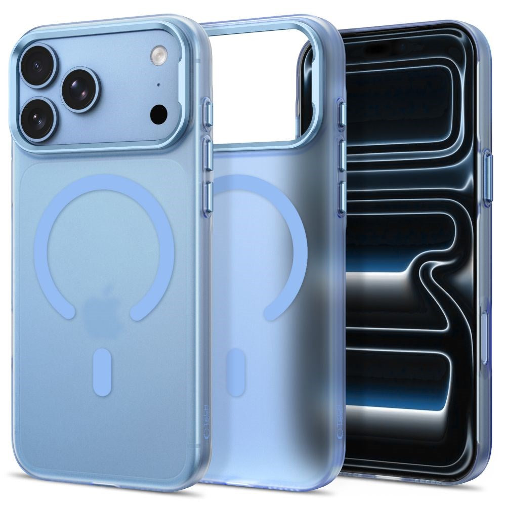 iPhone 18 Pro Max / 17 Pro Max Tech-Protect MagZero Deksel - MagSafe Kompatibel - Matte Light Blue