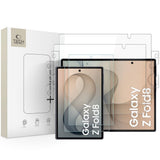Samsung Galaxy Z Fold8 Tech-Protect Easy Set Foil & Glass Fit+ 4-i-1 Skjermbeskyttelsessett - Skjerm på Forsiden og Baksiden - Gjennomsiktig