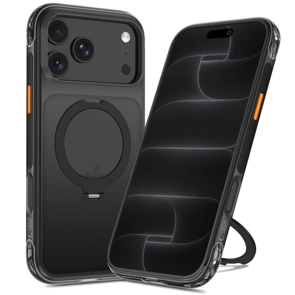 iPhone 18 Pro Max / 17 Pro Max Tech-Protect MagAir Stand Deksel med Kickstand - MagSafe Kompatibel - Matt Svart