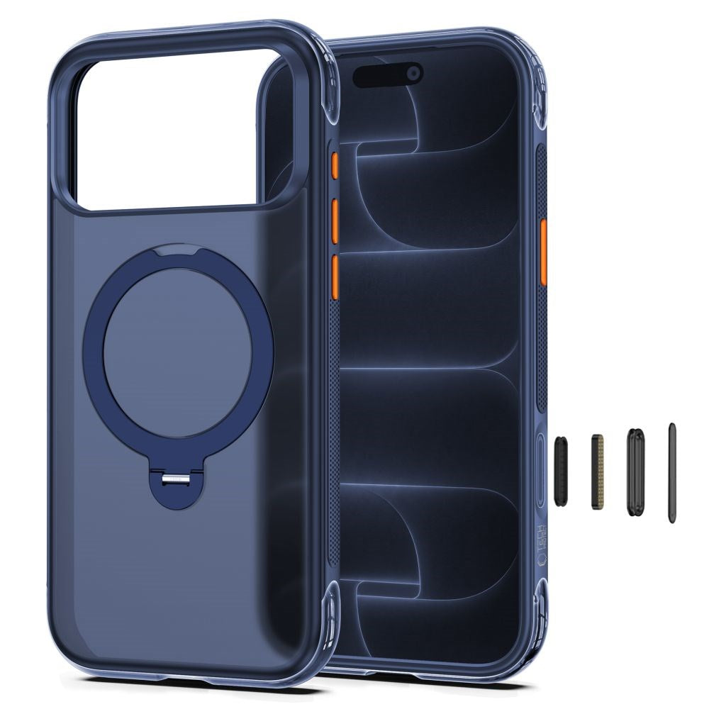 iPhone 18 Pro Max / 17 Pro Max Tech-Protect MagAir Stand Deksel med Kickstand - MagSafe Kompatibel - Matt Blå