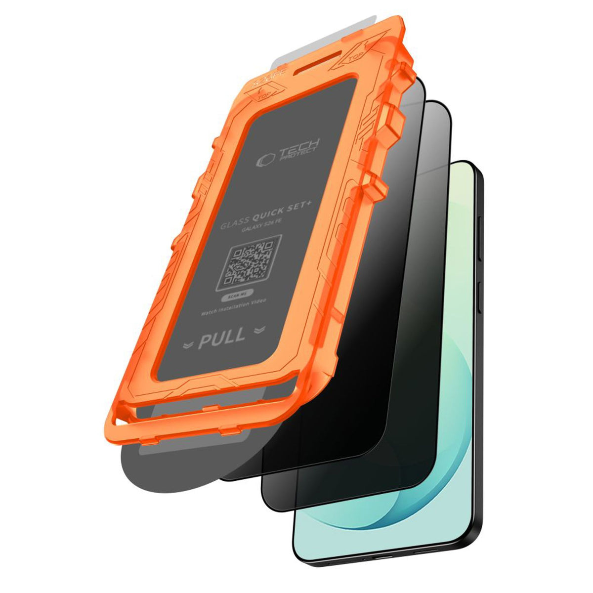 Samsung Galaxy S26 FE Tech-Protect Quick Set Spy+ Privacy Beskyttelsesglass - 2 stk - Gjennomsiktig