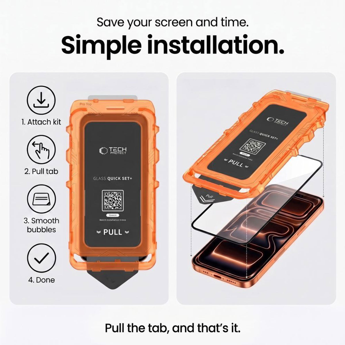 Samsung Galaxy S26 FE Tech-Protect Quick Set+ Beskyttelsesglass - 2 stk - Gjennomsiktig