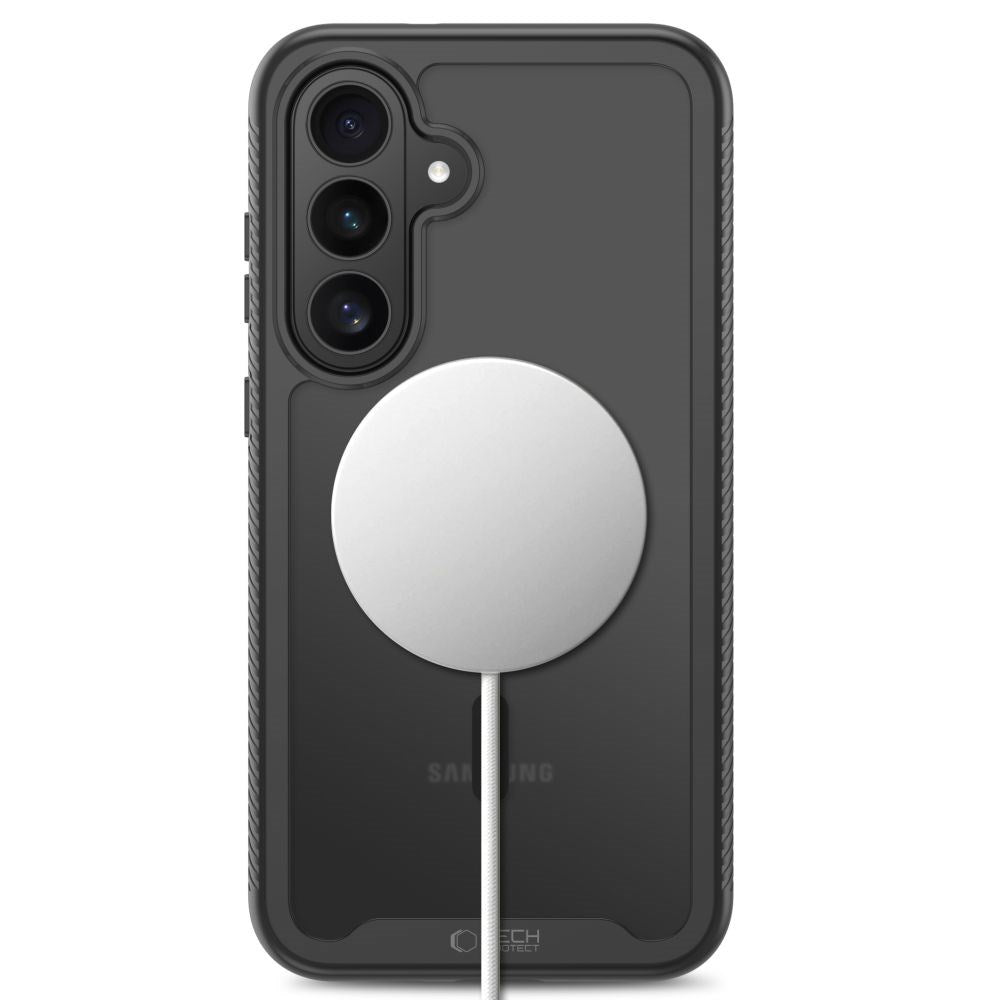 Samsung Galaxy S26 FE Tech-Protect Defense Deksel med Skjermbeskytter - MagSafe Kompatibel - Matte Black
