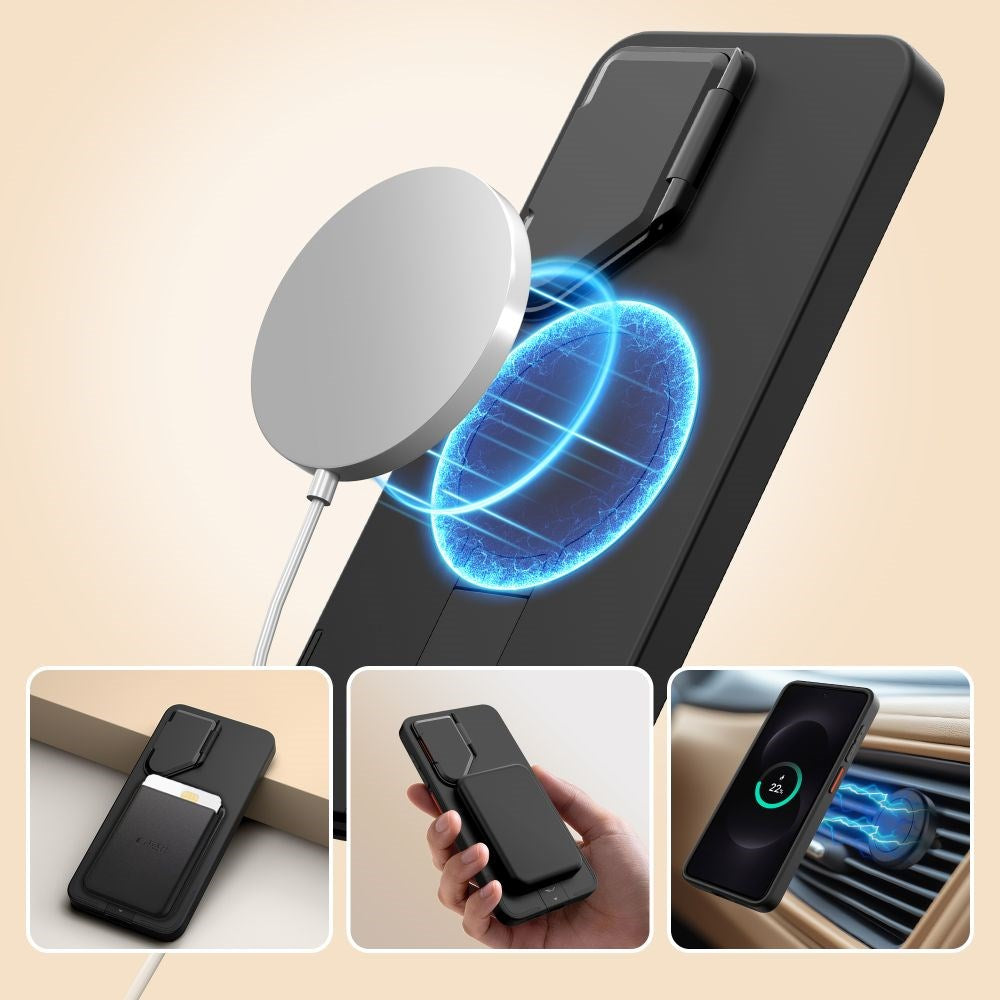 Samsung Galaxy S26 Tech-Protect Kevlar Aura Hybrid Deksel - MagSafe Kompatibel - Svart