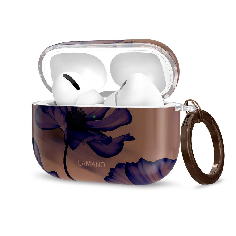 Apple AirPods Pro (1. & 2. gen.) Tech-Protect Lamano Deksel m. Nøkkelring - Velvet Night