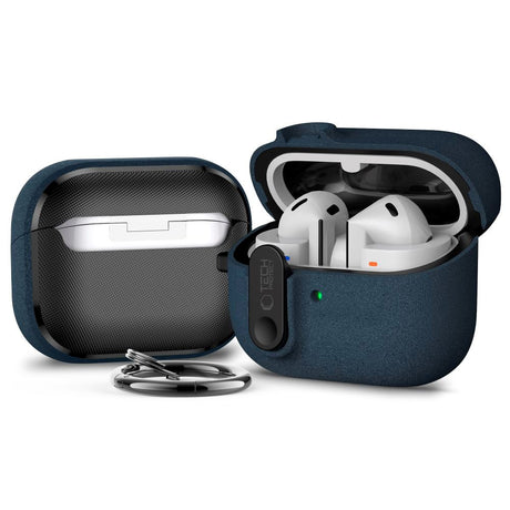 Samsung Galaxy Buds 3 / 3 Pro / 3 FE Tech-Protect Slim Hook Deksel m. Karabinkrok – Blå