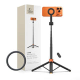 Tech-Protect L10S Bluetooth Tripod Selfie Stick – MagSafe Kompatibel – Svart / Oransje