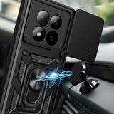 Xiaomi Redmi Note 15 Pro+ (Plus) Tech-Protect Camshield Deksel med Magnetisk Ring & Stativfunksjon - Svart