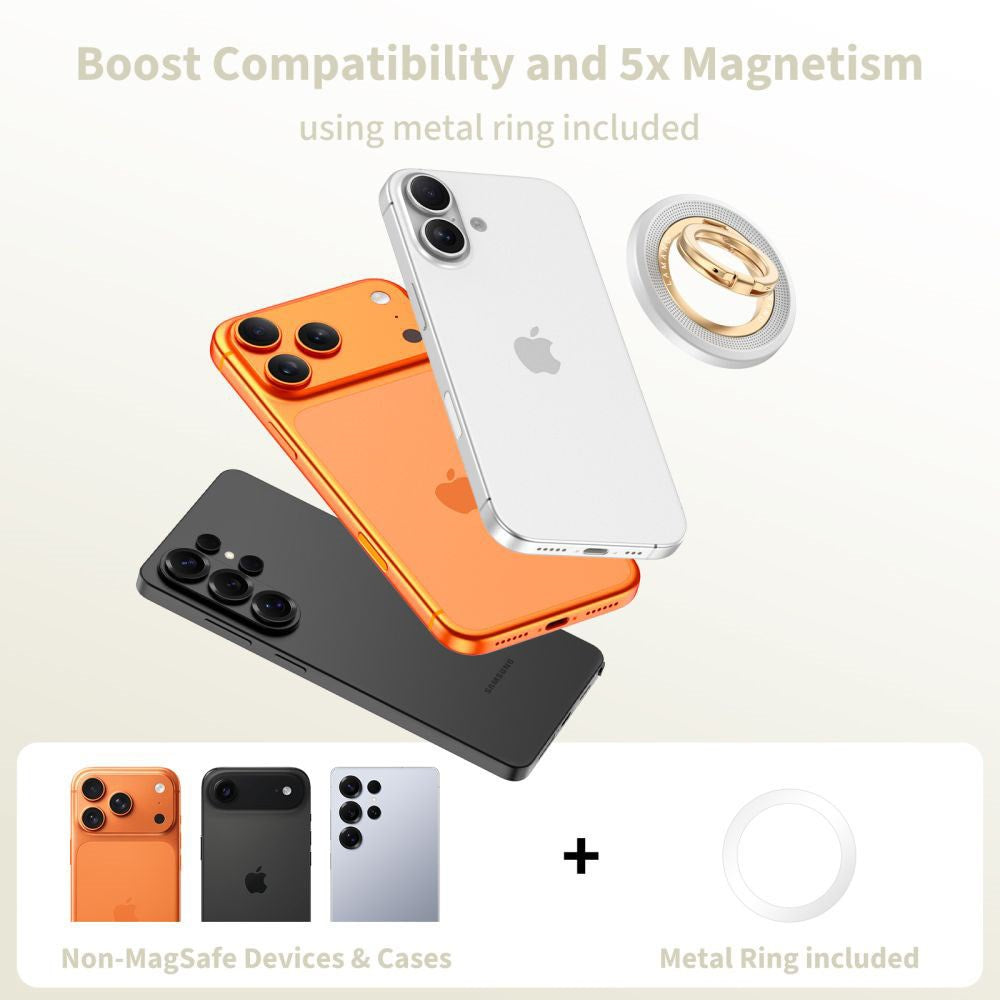 Tech-Protect Lamano Magnetisk Mobil Ring - MagSafe Kompatibel - Sølv / Gull