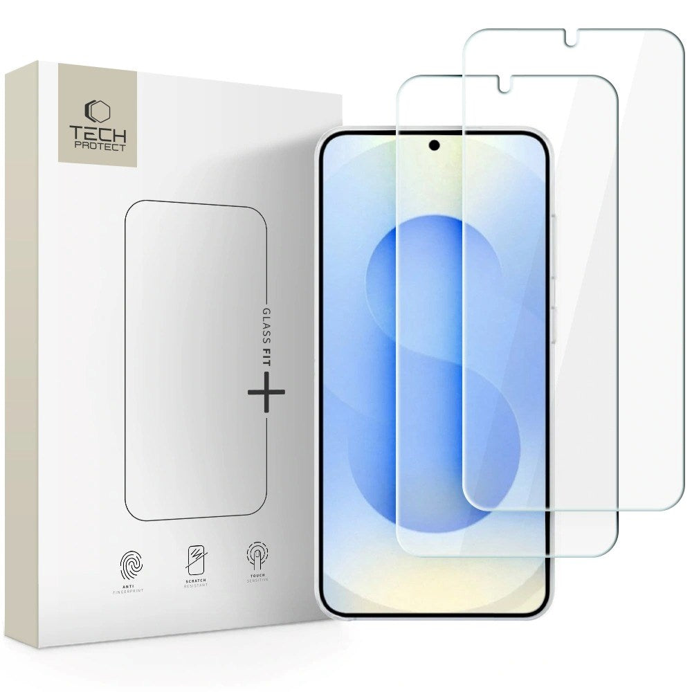 Samsung Galaxy S26+ (Plus) Tech-Protect Glass Fit+ Skjermbeskytter - 2 stk. - Gjennomsiktig