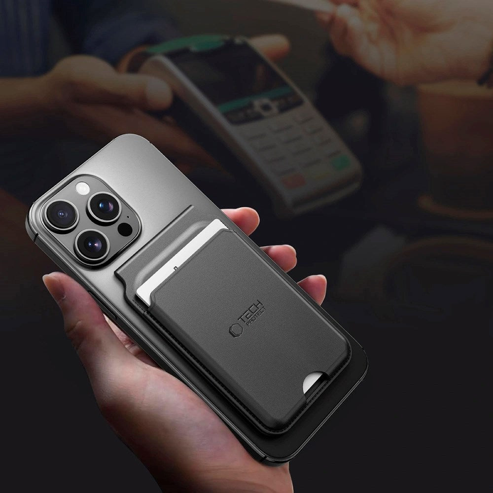 Tech-Protect MagWallet Stand Kortholder - MagSafe Kompatibel - Svart