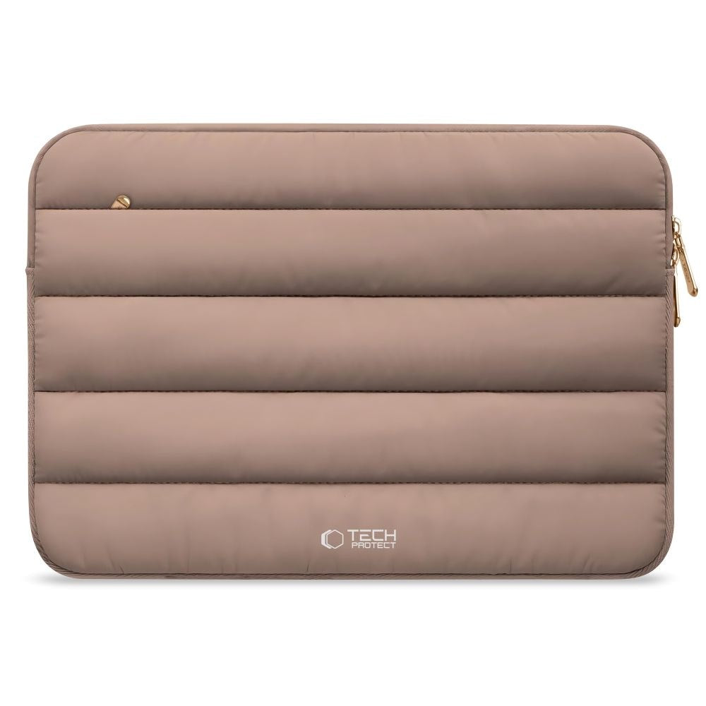Tech-Protect Fluffy MacBook / Laptop 15-16" (27 x 38 cm) Sleeve med Ekstra Glidelåslomme - Beige
