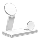 Tech-Protect 3-i-1 Magnetisk Trådløs Lader - MagSafe Kompatibel - 15W - Hvit