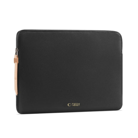 Tech-Protect MacBook / Laptop 15-16" Kunstskinn Sleeve med Fôret Innside - Black