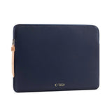 Tech-Protect MacBook / Laptop 15-16" Kunstskinn Sleeve med Fôret Innside - Navy Blue