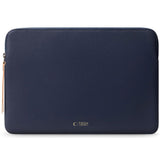 Tech-Protect MacBook / Laptop 15-16" Kunstskinn Sleeve med Fôret Innside - Navy Blue