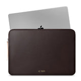 Tech-Protect MacBook / Laptop 15-16" Kunstskinn Sleeve med Fôret Innside - Chocolate